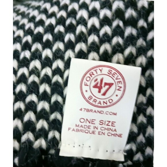 PITTSBURGH PENGUINS NHL HOCKEY Womens Acrylic Scarf Forty Seven Brand Black Gold - Picture 5 of 6